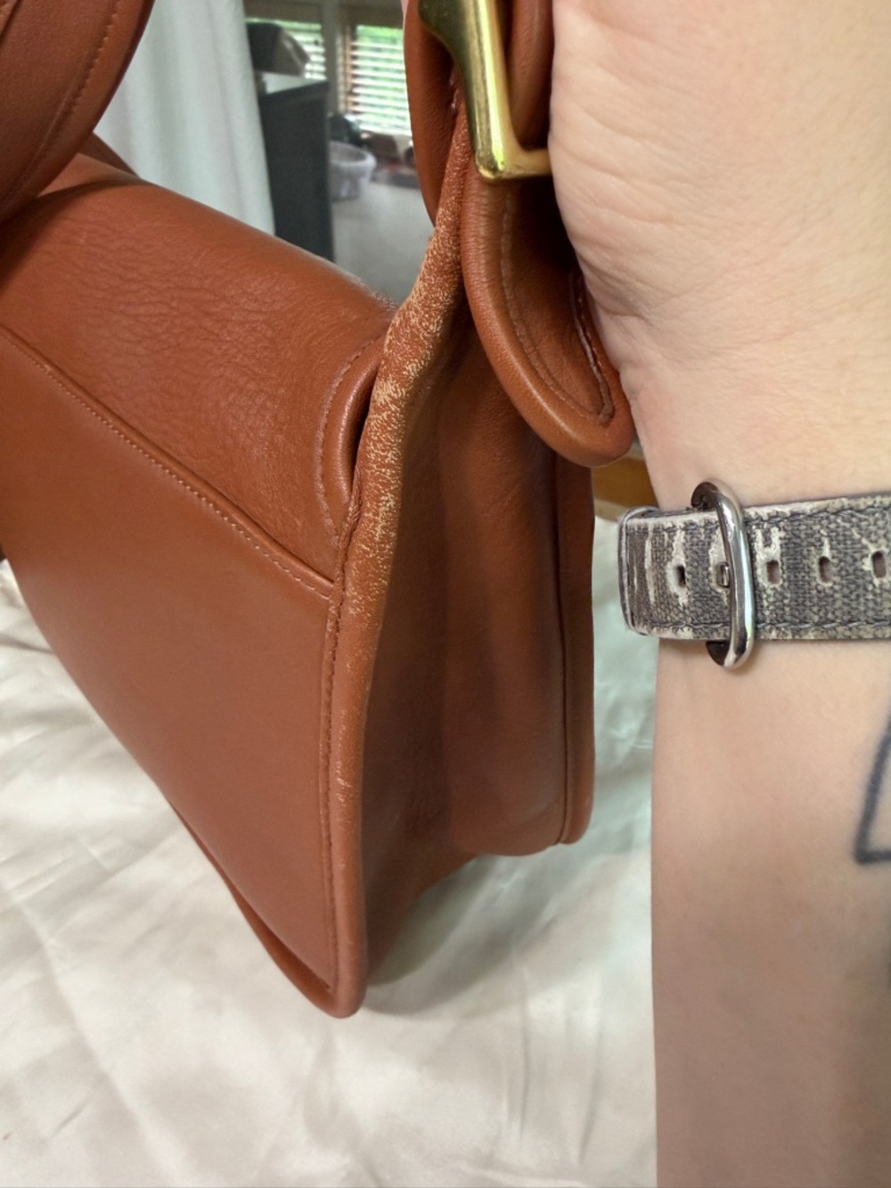 Coach Tan/Brown Leather Crossbody Bag - Picture 5 of 15